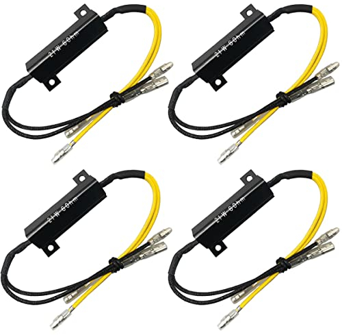 Greluma 4 Stück 21 W 6 Ohm LED-Leistungswiderstand Lastwiderstand für SMD-LED-Mini-Anzeigen für Die Rechte Blinkfrequenz