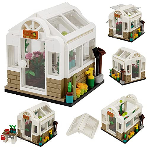 Greenhouse Garden Plant Shed | Custom kit made with real LEGO Bricks | Instructions Included