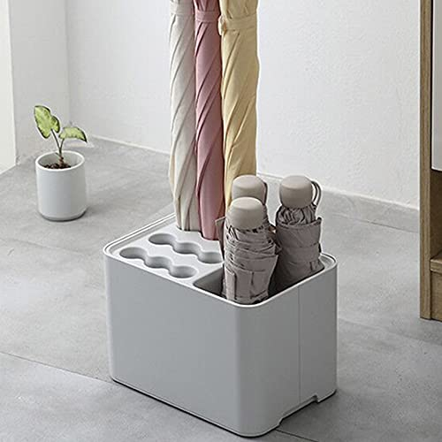 Tauzveok Modern Simplicity Schirmständer Kann 15 Regenschirme Aufnehmen Mit Herausnehmbarer Ablaufwanne Hotel Lobby Home Regenschirm Cane Gehen Sticks Aufbewahrung Eimer,Weiß