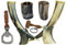 Galaxy Indiacraft Viking Corne de bœuf | Chope | Tasse | Tasse pour bière, hydromel, vin, verre à liqueur, décapsuleur | 100 % sans fuite | Naturel et fait à la main | Offres combinées (2 cornes)