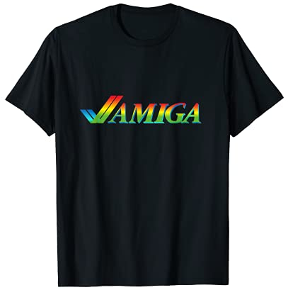 Amiga Tick Rainbow v2 Retro-Computer T-Shirt