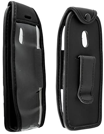 caseroxx Ledertasche mit Gürtelclip für Nokia 6310 (2021) in schwarz – robuste Handy-Tasche mit Sichtfenster & Gürtelclip aus Echtleder, ideal für Beruf, Freizeit, Outdoor & sicheren Transport