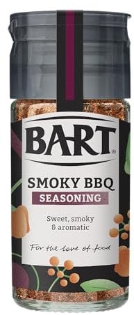 BART BBQ Seasoning Jar - Pack of 6 x 50g - Sweet & Smoky Blend Ideal for BBQ Meat Including Pork Ribs & Chicken Wings