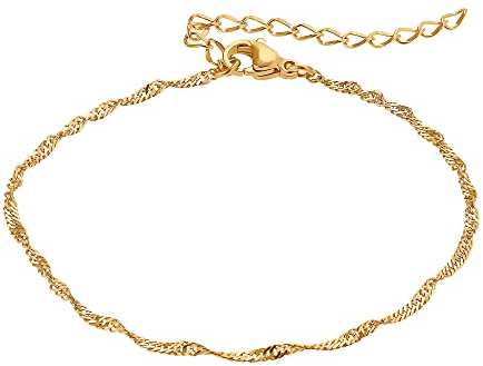 Heideman Armband Anfisa Damen aus Edelstahl gold farbend matt Armkette für Frauen vergoldet poliert