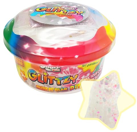 Slimy Glittzy DIY 120g - Original Slime Spielmasse für Kinder, der glitzerndste Schleim Aller Zeiten zum Selbermischen, elastische Spielknete (Spielzeug ab 3 Jahre)