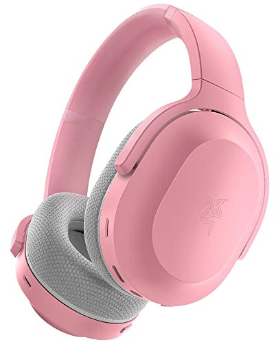 Razer Barracuda Wireless Gaming & Mobile Headset (PC, PlayStation, Switch, Android, iOS): 2.4GHz Wireless + Bluetooth - Integrated Noise-Cancelling Mic - 50mm Drivers - 40 Hr Battery - Quartz Pink