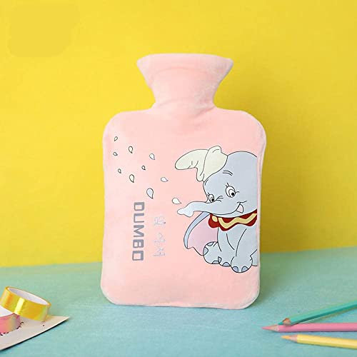 AVRYN Wärmbeutel, Wärmflasche 2 Stück mit superweichem Fleecebezug 1,5 l Wärmbeutel for gemütliche Nächte, tolles Geschenk for Frauen Dumbo 3 (Color : Dumbo 3)
