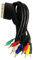 Scart Cable 6 Phono and 3.5mm Audio Lead 21 Pin TV DVD VCR 2M