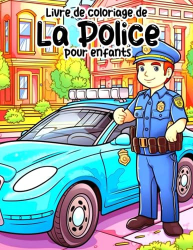 Livre de coloriage de la police pour enfants: Profitez de l'art de la coloration avec 30 illustrations soigneusement sélectionnées à l'intérieur | ... | Présents d'éléphant blanc | Cadeaux de Noël