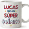 MUGFFINS Tazas Personalizadas para QUÍMICO hombre - En Español - Eres Súper - 11 oz / 330 ml - Regalo Personalizable original y divertido
