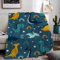 HZVRTN Kuscheldecke Kinder Dinosaurier, Dinosaurier Muster Weiche Mikrofaser Flauschig Decke, Sofa Couch Wohn Bett Fleecedecke (Dinosaurier B, 150x200cm)