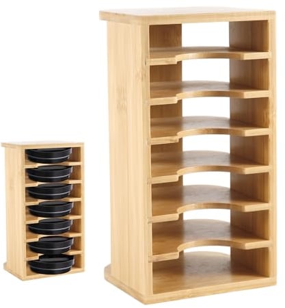 PEUTIER Tumbler Lid Organizer, Organizzatore con Coperchio per Bicchiere Organisateur de Couvercle de Bouteille d'Eau Vertical Rangement de Couvercle Tasse pour Placard de Cuisine Comptoir(7 Niveaux)