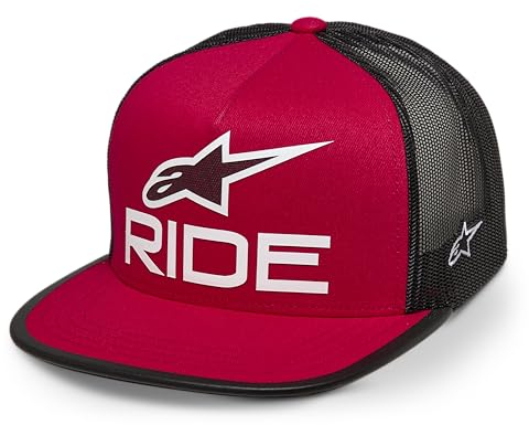 Alpinestars Herren ORIGINAL Logo Trucker HAT Baseballkappe, Rot/Schwarz/Weiß, Einheitsgröße