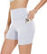 Gayhay Radlerhose Damen Kurze Shorts Sporthose Leggings Blickdicht High Waist Shorts Hotpants Sommerhose für Yoga Weiß,XXL