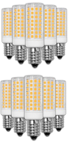 CLAR - Bombilla Campana Extractora, Bombilla Lampara de Sal, Bombilla Casquillo Fino LED E14, Bombilla Pequeña, Bombillas Campana Extractora, Bombilla Frigorifico 4W 230V 3000ºK(Pack 10)