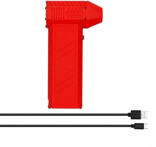 Super Power Turbo-Lüfter, 120.000 U/min, Staubgebläse, Computertastatur, kabellos, High-Power, kleiner Hochgeschwindigkeits-Ventilator, Windgeschwindigkeiten von bis zu 50 m/s, Rot