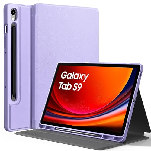 EasyAcc Custodia per Samsung Galaxy Tab S10 Lite / S10 FE 10.9 Pollici 2025 / S9 FE 10.9 Pollici 2023 / S9 11 Pollici 2023,Multi-Angolo Visualizzazione, Lilla