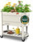 Permasteel Hochbeete für Garten oder Balkon - Blumenkügel Outdoor aus Metall - Blumentopf Gross - 101 x 51 x 94 - EnGrow™ TrueSoil™ Technologie für Gemüse, Blumen, Kräuter und Obst (Ivory)