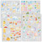 younikat Aufkleber-Set I Jahreszeiten über 200 Sticker I Aquarell blau I dv1421
