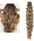 Larafona Hair Tape Extensions Echthaar Lockig, Blond Haarverlängerungen Highlights Braun, Wellig Remy Haar mit Band P4/27# 20pcs, 50g 16inch/40cm