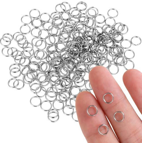 Lot de 300 mini anneaux ouverts en acier pour la fabrication de bijoux 6 mm