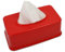 DIVCHI Tissue Box Holder Rectangular Wipe Box With Removable Cover Tissue Holder | Napkin Dispenser | Tissues Organizer (Red)