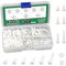 Keadic Lot de 360 vis à tête ronde, en nylon et plastique M4, blanc, en nylon et plastique