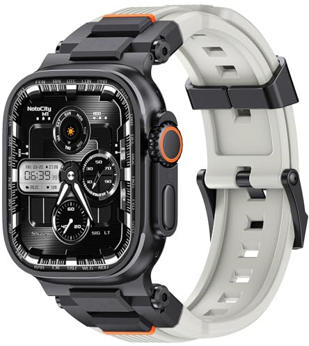 Kompatibel mit Apple Watch Ultra Ultra 2 Armband für Herren, Sport iWatch Armband für Apple Watch Series 10 46mm/Series 9/8/7/6 SE 45mm 44mm 42mm/Ultra/Ultra 2 49mm für Herren