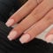 SXVME Nude Pink False Nails Medium Short Square, Press on Nails Medium Coffin Glossy Gel Full Cover Acrylic Fake Nails Solid Color for Women Daily Wear, in 30 Pcs