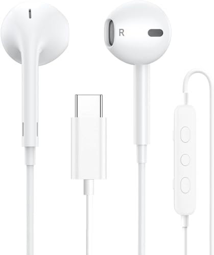 For Honor Magic 7 Lite/Magic 7 Pro/Magic 6/Magic 5/300 Ultra/300 Pro/300/200/200 Pro/200 Lite Earphones, USB C Headphones, In Ear Type C Earphones with Mic & Volume Control, Hi-Fi Stereo