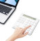FOGARI Teclado numérico Bluetooth y 2,4 G, doble modo, con calculadora, indicador de cálculo, 34 teclas, teclado numérico inalámbrico para ordenador portátil, escritorio, PC, ordenador portátil (gris