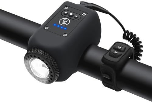 Mountain Bike Electronic Horn Bell & Light - USB Rechargeable, IPX5 Waterproof, 110 db Loud Alarm, Rainproof Riding Equipment