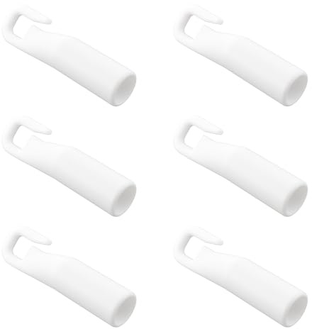 eMagTech 6Pcs Vertical Blind Wand Tip Hooks 50mm POM Hangers for Home Office Curtain Track System