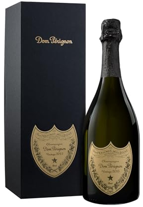 Dom Perignon Champagner Vintage 2015 - Exklusiver Jahrgangschampagner mit Geschenkverpackung, 0,75l (Packung mit 6)