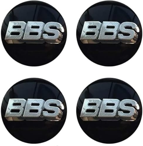 CHANGNIANFA 4Stück Radnabenkappen Aufkleber für BBS, Felgendeckel Embleme Radmitte Aufkleber Nabenaufkleber Radkappen Nabendeckel,70MM-B