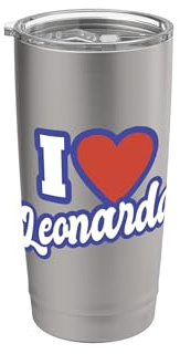 Ich liebe Leonardo Doppelwandiger Edelstahl-Thermobecher