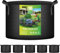 iPower 30L 5er-Pack Grow Bags Stoff Belüftungstöpfe Behälter mit Riemengriffen für Kindergarten und Pflanzen (schwarz) 10 Gallonen