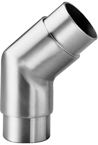 Edelstahl Steckfitting 45° V2A Rohrbogen Fitting Eckstück Verbinder Geländer #4