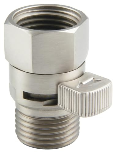 Dusche Ventil, aomasi Messing hergestellt Shut Off Ventil Gate Durchflussmenge Regulator Wasser Druck Controller Universal-Dusche Kopf Schlauch Schalter mit Hebel Griff, silber