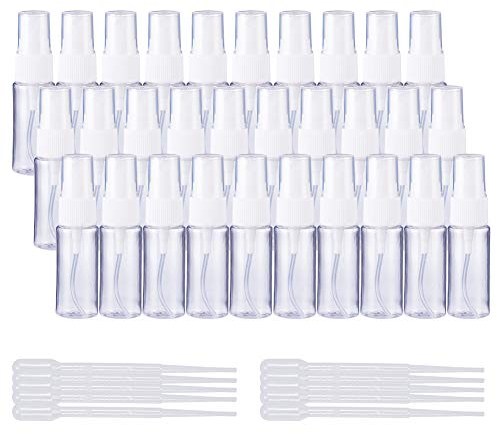 BENECREAT Minibotellas de pulverización de plástico vacías para perfume, loción, 20 ml - Pulverizador (pipeta), 20ml/0.67oz