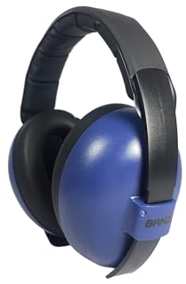 Banz Bubzee Protection auditive pour bébé de 0 à 36 mois – Casque pour bébé avec réduction du bruit bruyant et cache-oreilles pour tout-petits, taille réglable, bleu marine