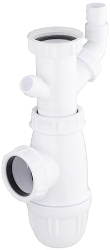 Siphon NF pour évier avec 2 prises machine à laver NOYON & THIEBAULT