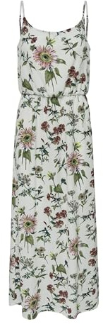 ONLY Women's Onlwinner Sl Maxidress Noos WVN Dress, Mehrfarbig (Cloud Dancer Aop: Botanical), 12 UK