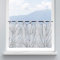 HongYa Scheibengardine Küche Voile Bistrogardine mit Schlaufen Transparente Gardine für Kleinfenster Äste Muster H/B 60/90 cm Weiß Grau