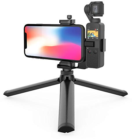 Smatree Telefonhalterung mit Stativ, kompatibel mit DJI OSMO Pocket 2/Pocket1 und iPhone 14/13/12/11 Pro Max, tragbarer Halter für Osmo Pocket Zubehör
