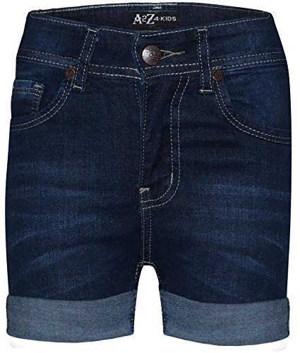 A2Z 4 Kids Girls Shorts Skinny Jeans Hot Pants Comfortable Summer Denim - Shorts Denim S02 Dark Blue 13