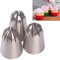 BLUGUL 3 Pièces Grand Douille a Rose Inox, Fleur Douille Patisserie Poche pour Décoration de Gâteaux
