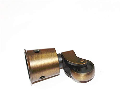 POWERTOOL - Rueda giratoria, estilo antiguo, vintage, tipo copa, ruedas de latón macizo para muebles, ajuste estilo tornillo para sillas, sofás y mesas (1 unidad)