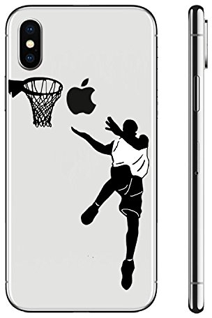 CrazyLemon Hülle für iPhone X/iPhone XS, Kreativ Transparent Klar Weich TPU Silikon Handyhülle Muster für iPhone XS/iPhone X - Basketball Spielen