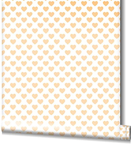 Geschenkpapier Rolle 10m Geburtstag Herzen Beige für Kinder Premium Qualität Made in Germany